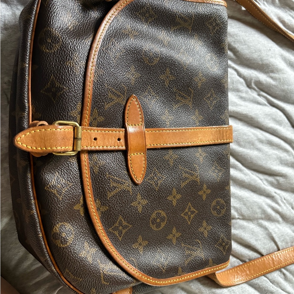 Louis Vuitton Brown and Tan Monogram Messenger Bag